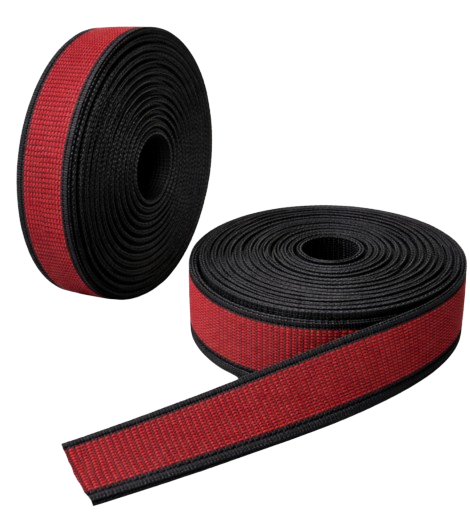 rolo de fita elástica, ideal para a fabricação de puxadores de calçados