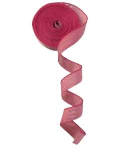 rolo de fita translucida com fio rosa