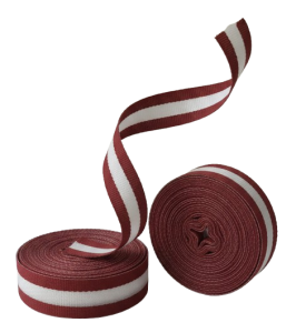 rolo de fita em listras com centro translucido ideal para uso de empresas calçadista